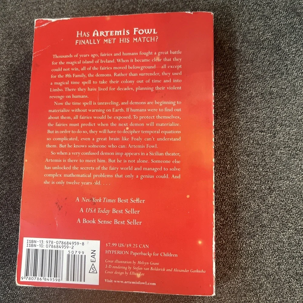Artemis Fowl the Lost Colony by Eoin Colfer (2008, Perfect)